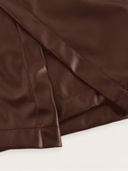 Short-Saia Couro "Viés" Notte