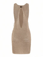 Vestido Mini de Tule com Recortes "Aura" Notte