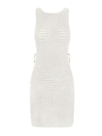 Vestido Mini de Tule com Recortes Notte