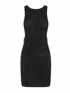 Vestido Mini de Tule com Recortes Notte