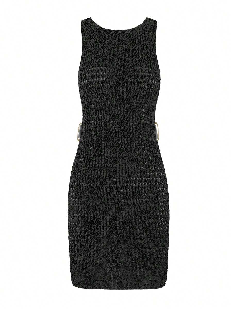 Vestido Mini de Tule com Recortes "Aura" Notte