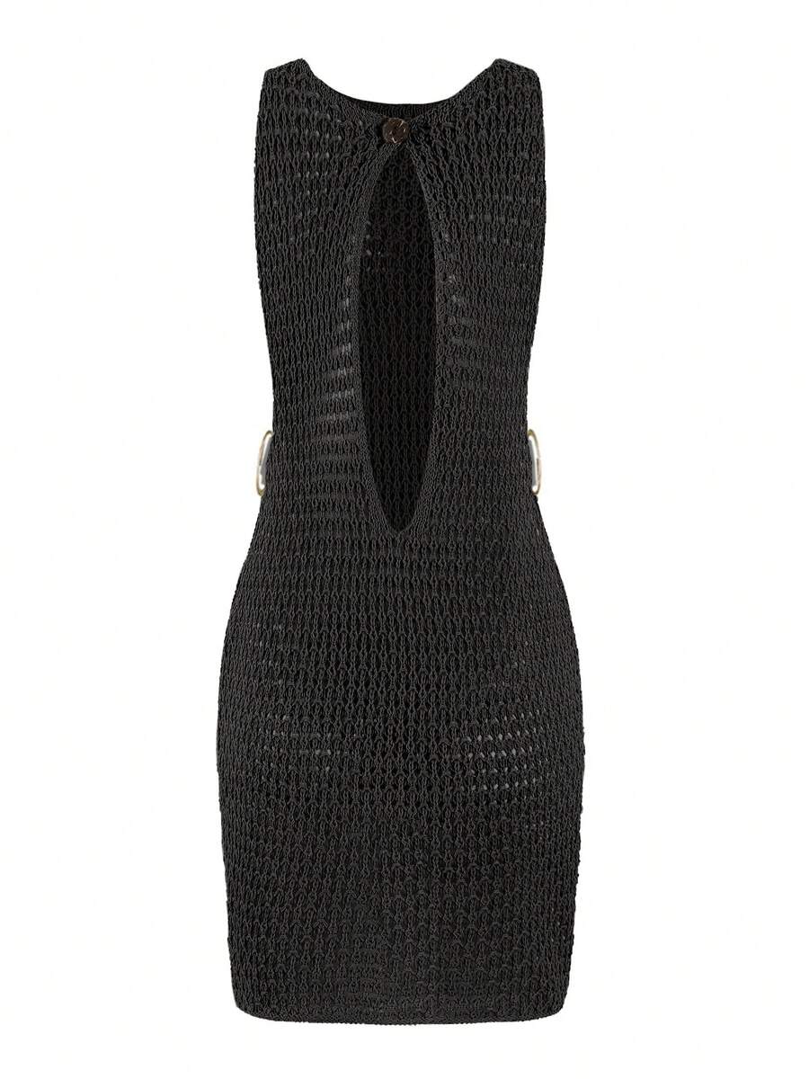 Vestido Mini de Tule com Recortes "Aura" Notte