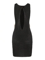 Vestido Mini de Tule com Recortes "Aura" Notte