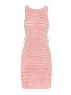 Vestido Mini de Tule com Recortes Notte