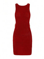 Vestido Mini de Tule com Recortes Notte