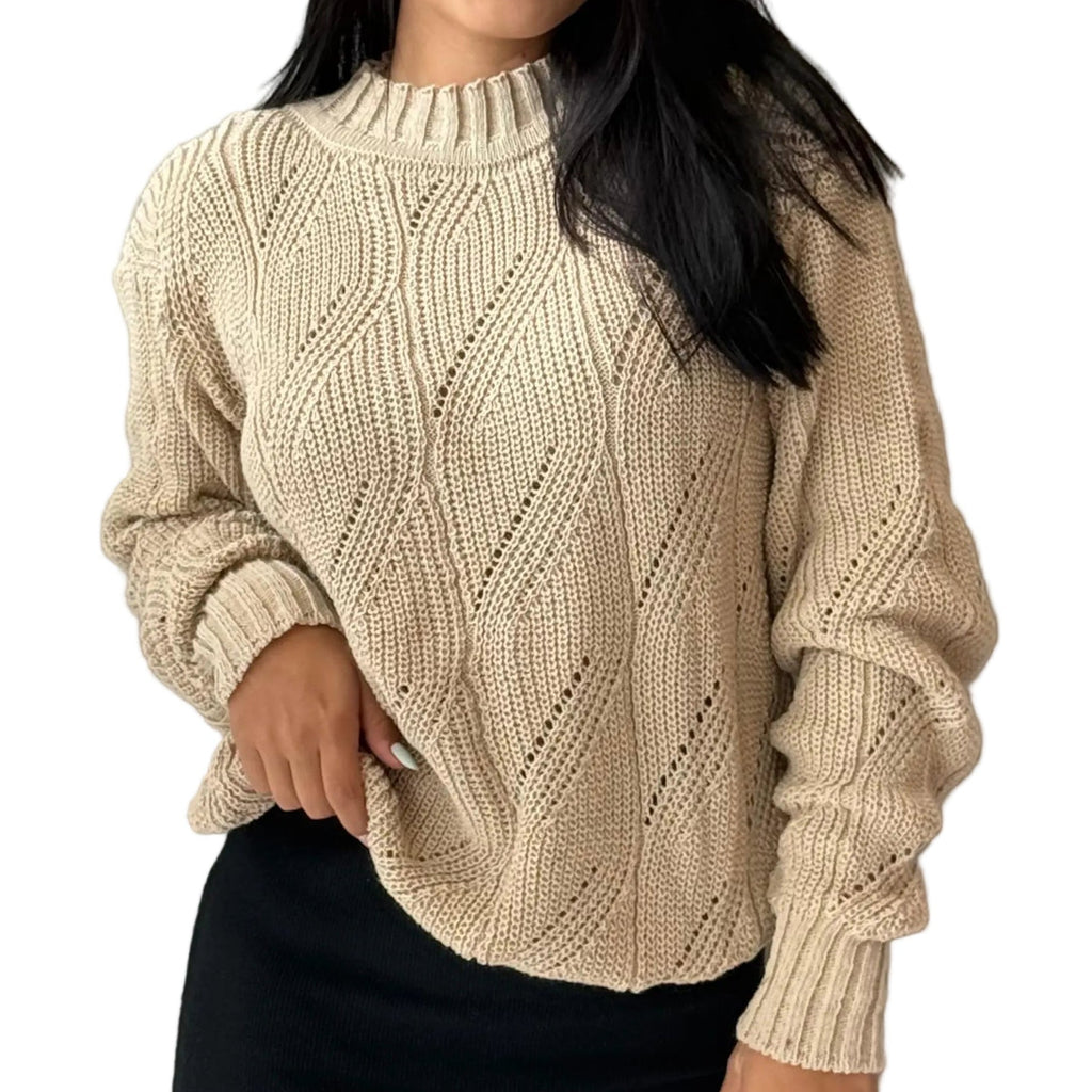 Blusa tricot vazada