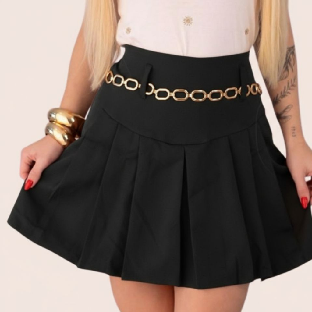 Shorts Saia Colegial Notte Luxe