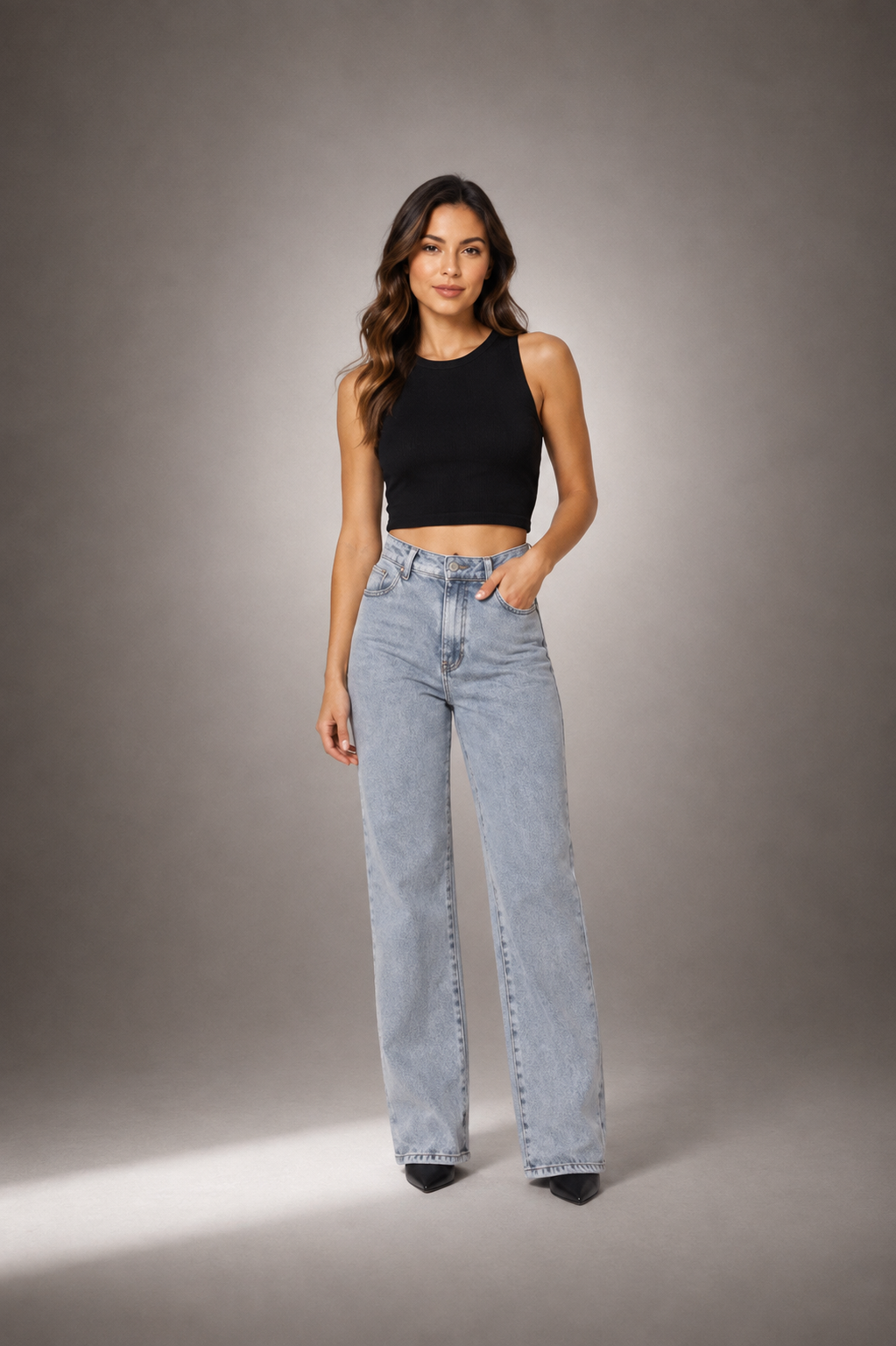 Calça wide legg Notte