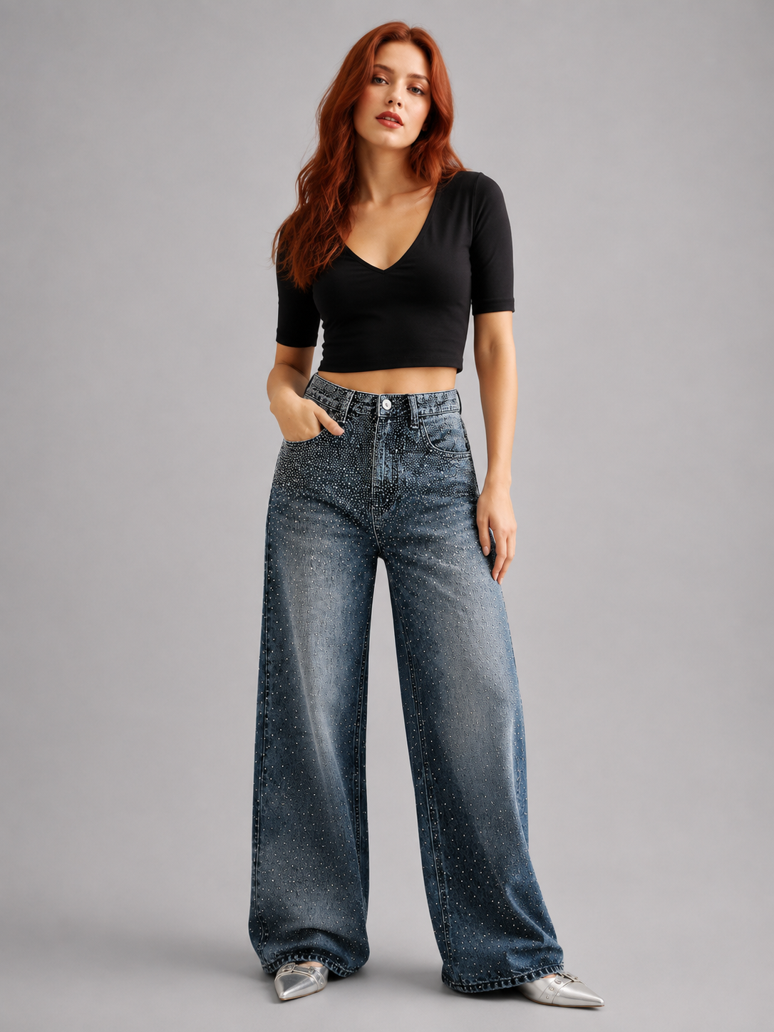 Jeans "Wide" Notte