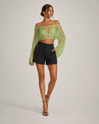 Top Cropped Texturizado "Serena" Notte