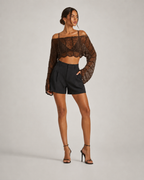 Top Cropped Texturizado "Serena" Notte