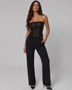 Top Corset Tubo com Strass Notte