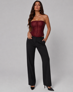 Top Corset Tubo com Strass Notte