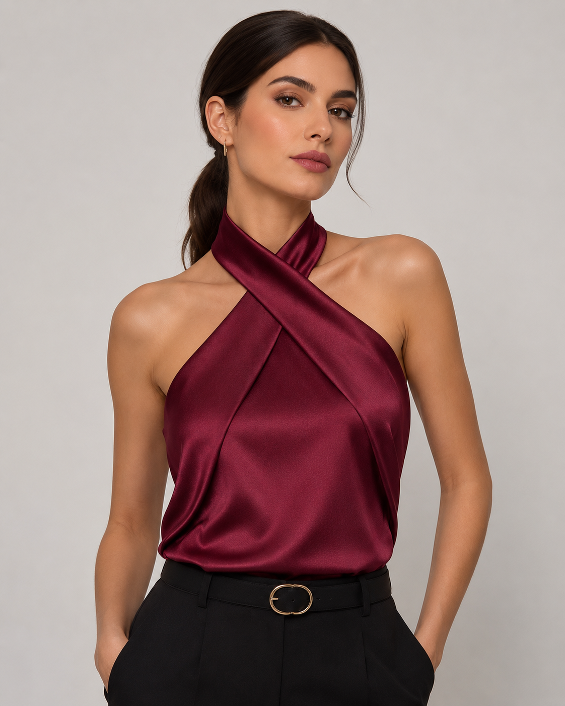 Top Bicolor com Costas Abertas Notte