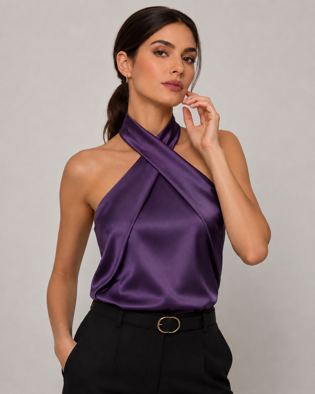 Top Bicolor com Costas Abertas Notte