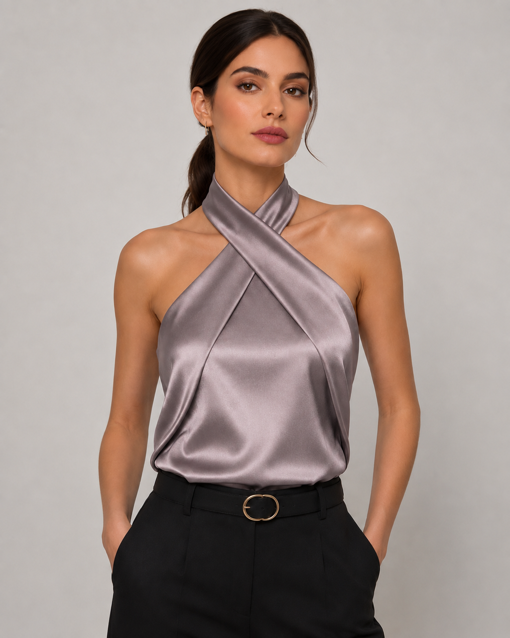 Top Bicolor com Costas Abertas Notte