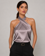 Top Bicolor com Costas Abertas Notte