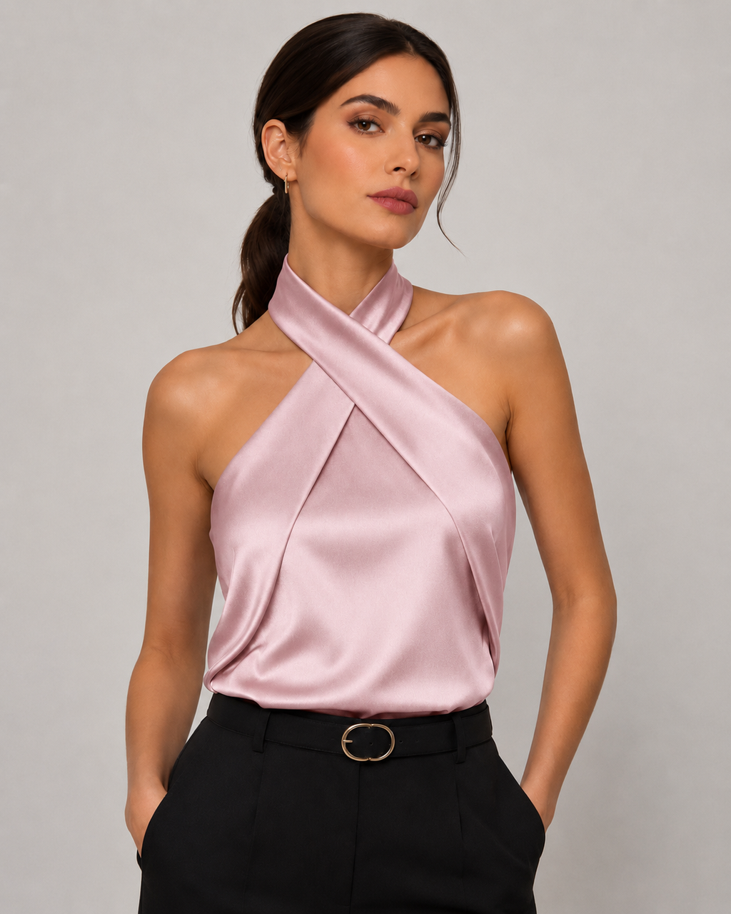 Top Bicolor com Costas Abertas Notte