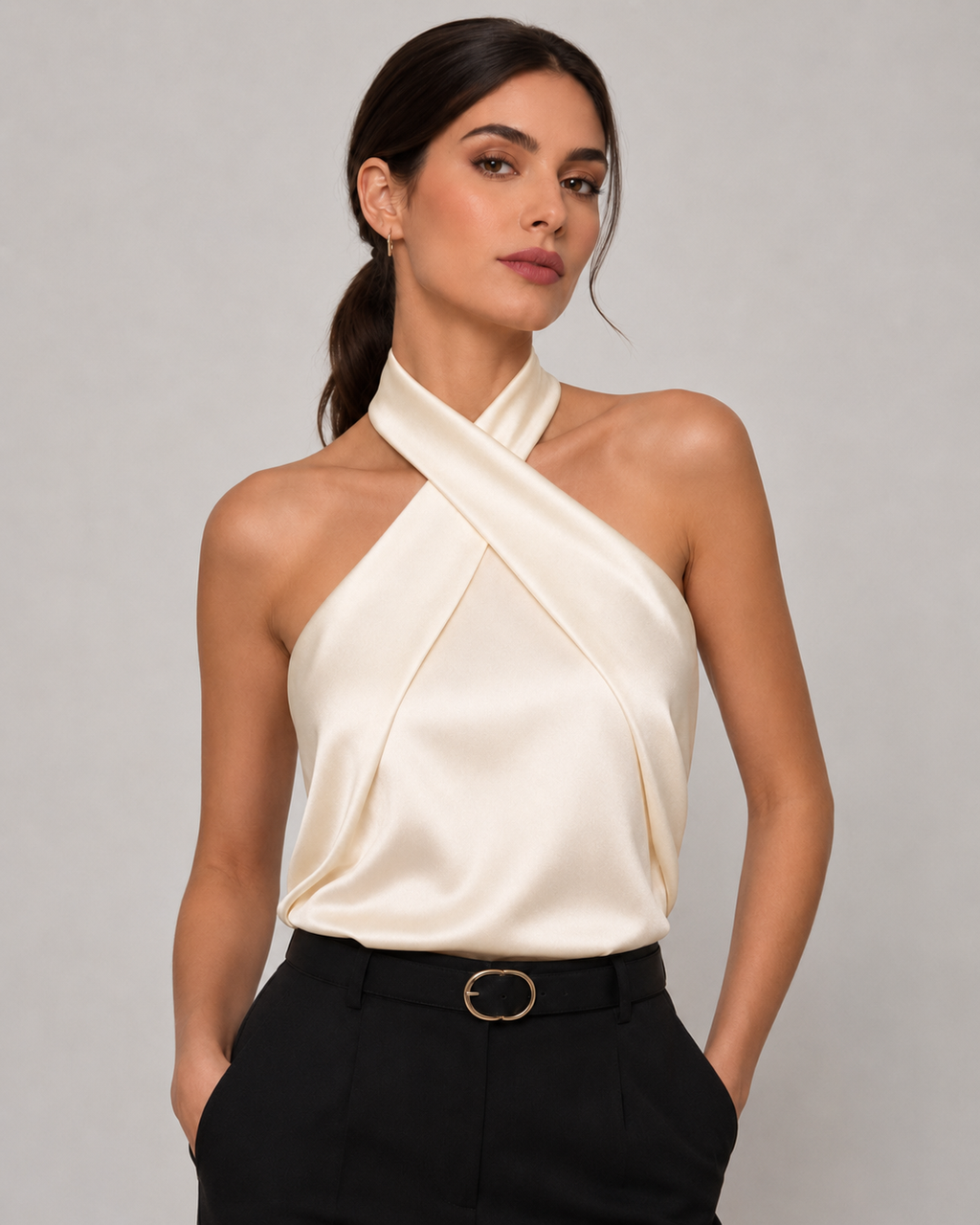 Top Bicolor com Costas Abertas Notte