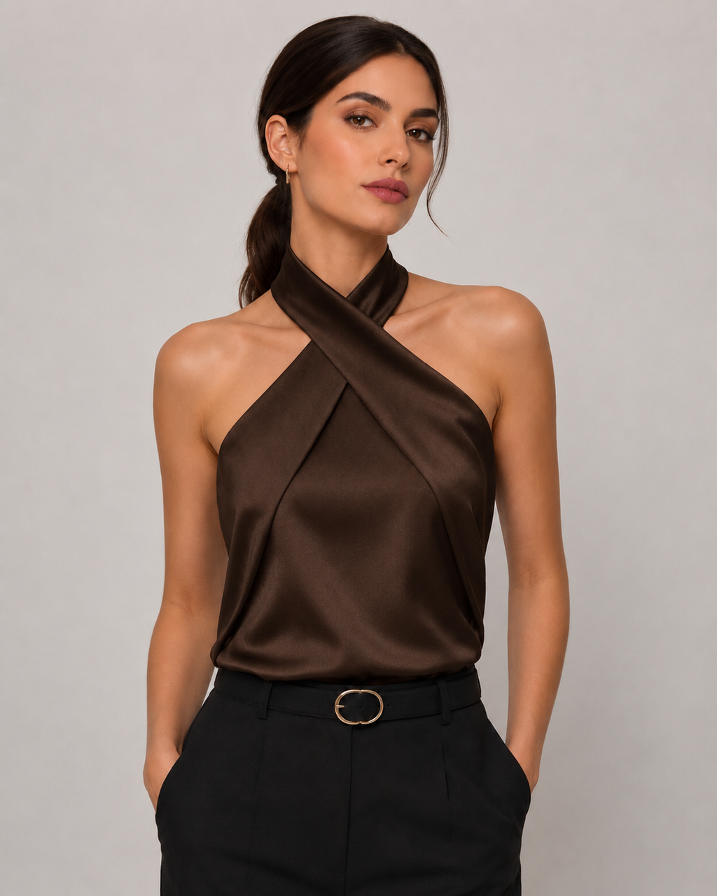 Top Bicolor com Costas Abertas Notte