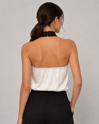Top Bicolor com Costas Abertas Notte