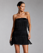 Vestido com Franjas "Bandeau" Notte