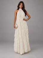 Vestido Maxi Damasco Elegante