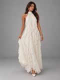 Vestido Maxi Damasco Elegante