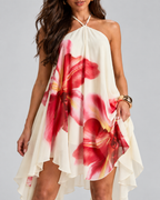 Vestido Notte Curto Floral com Amarração