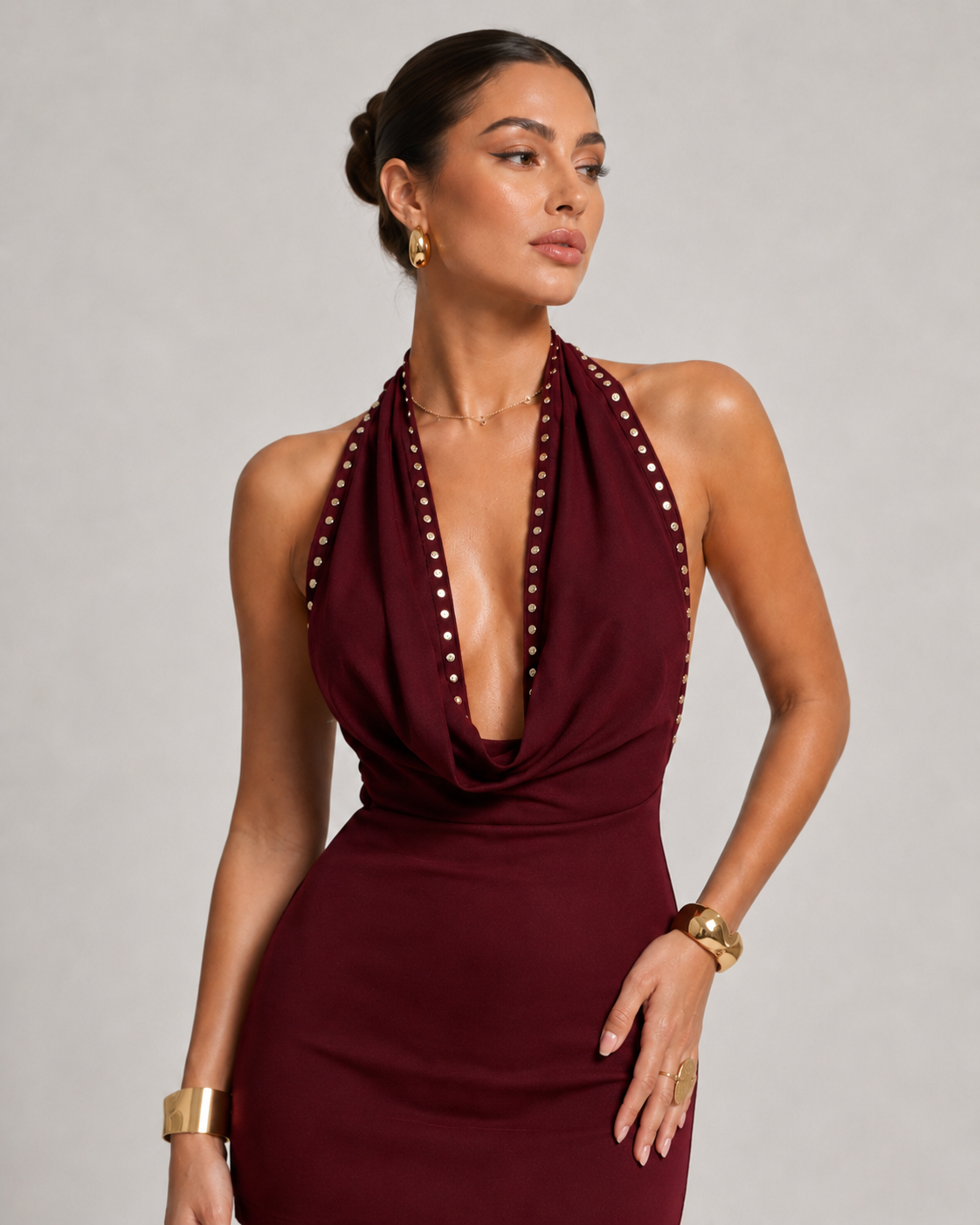 Vestido Curto Costas Abertas "Halter" Notte