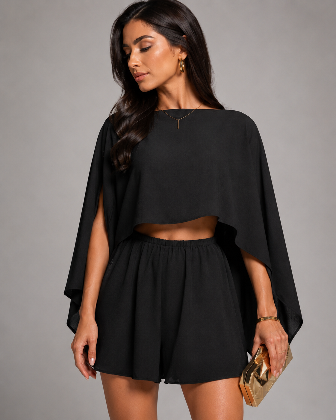 Conjunto Short-Saia Notte