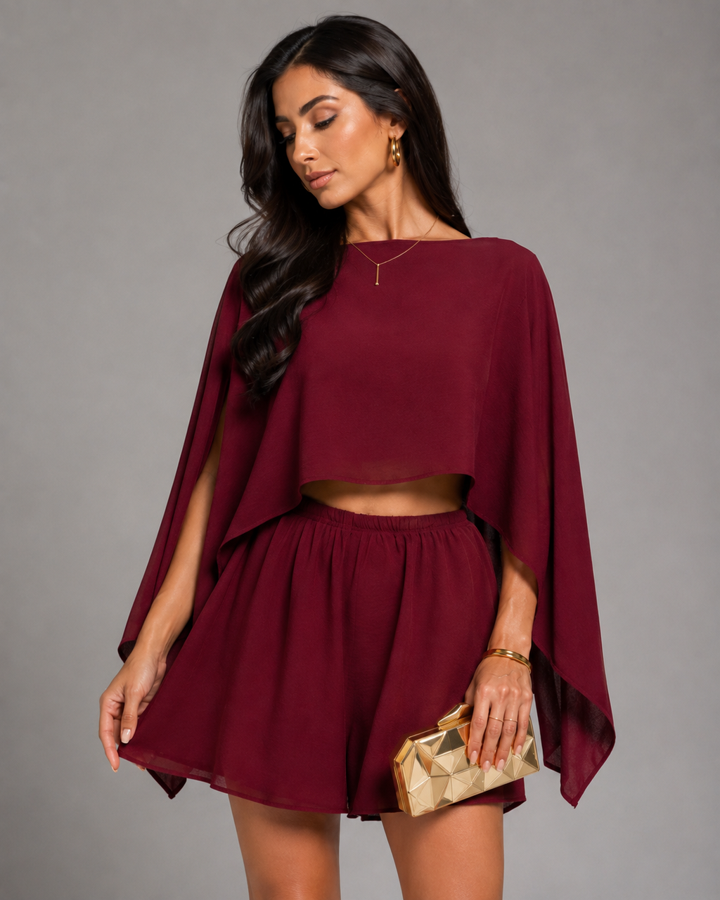 Conjunto Short-Saia Notte