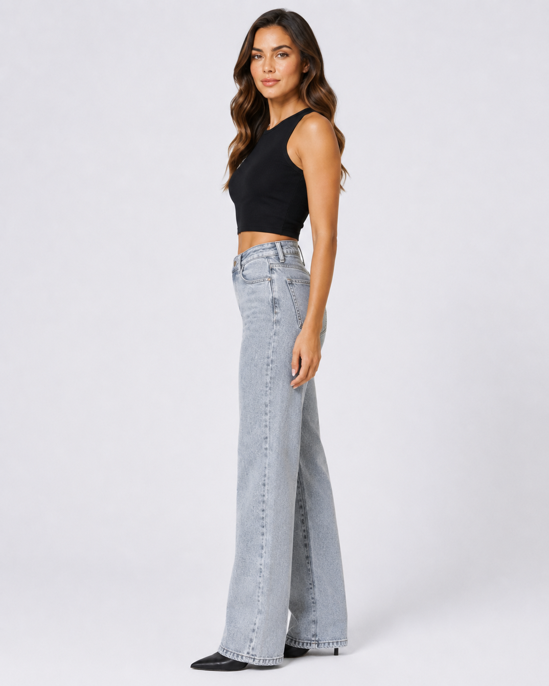 Calça wide legg
