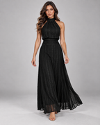 Vestido Longo Jacquard Notte