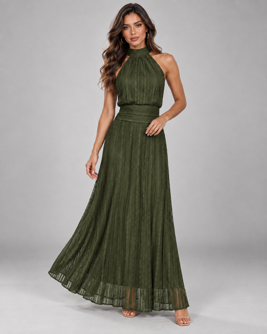 Vestido Longo Jacquard Notte