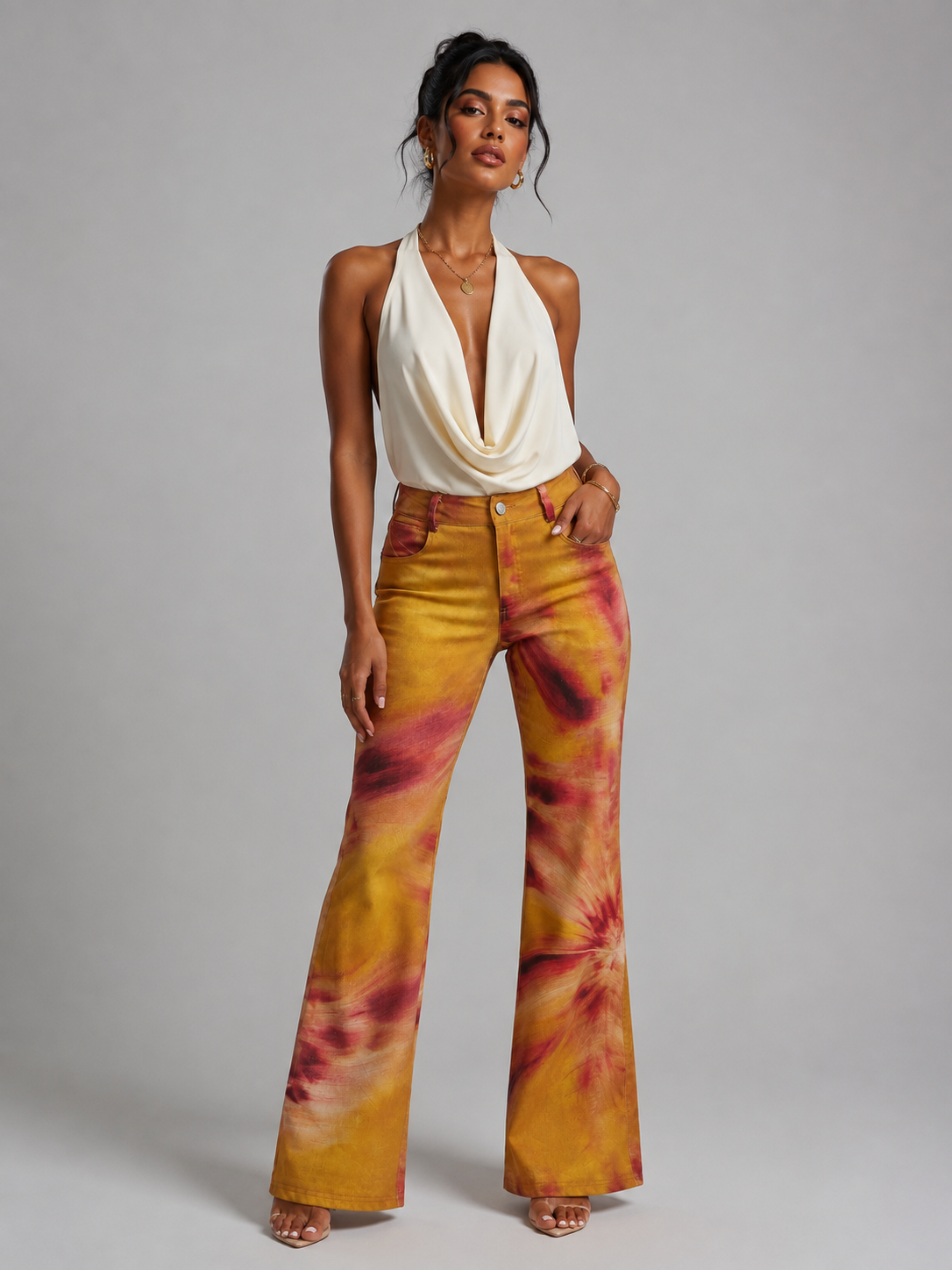 Calça Floral "Jardim" Notte