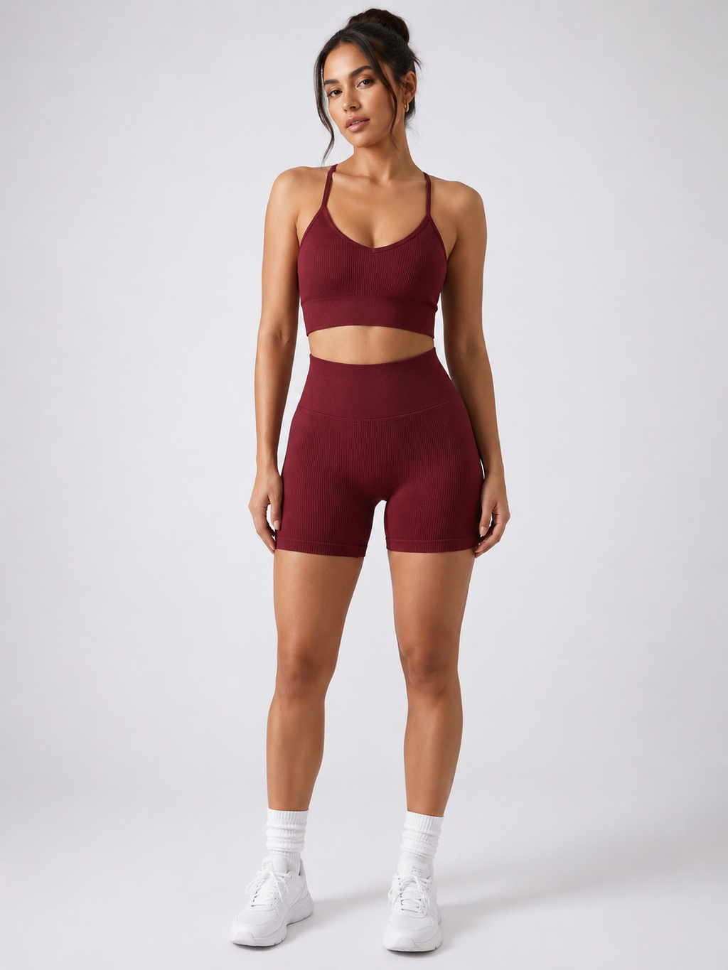 Conjunto shorts canelado importado