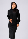 Blusa tricot vazada