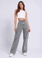 Calça Jeans Cargo Rebel Notte