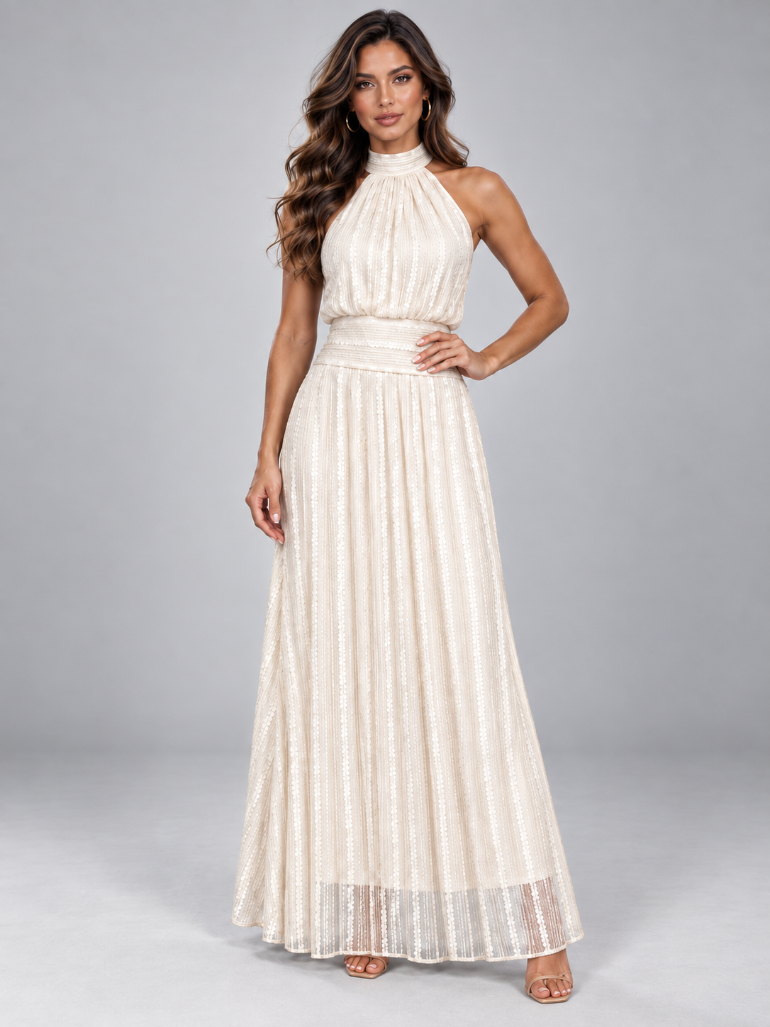 Vestido Longo Jacquard Notte