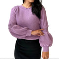Blusa tricot manga bufante