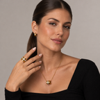 Anel Aro Triplo Algarismo Romano Banhado em Ouro 18K