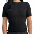 Blusa tricot manga curta
