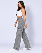 Calça Jeans Cargo "Rebel" Notte