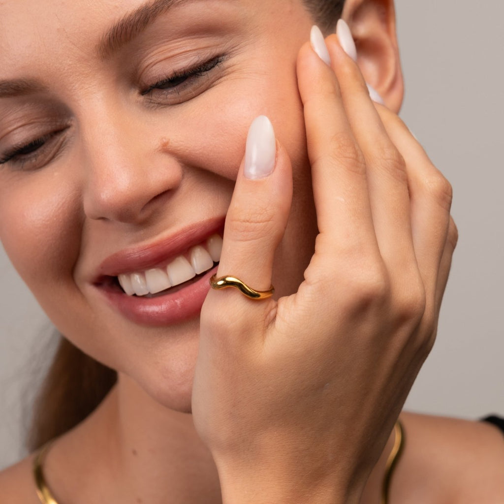 Anel Aspen Banhado em Ouro 18k
