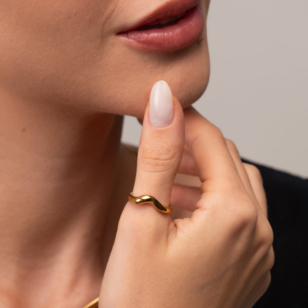 Anel Aspen Banhado em Ouro 18k
