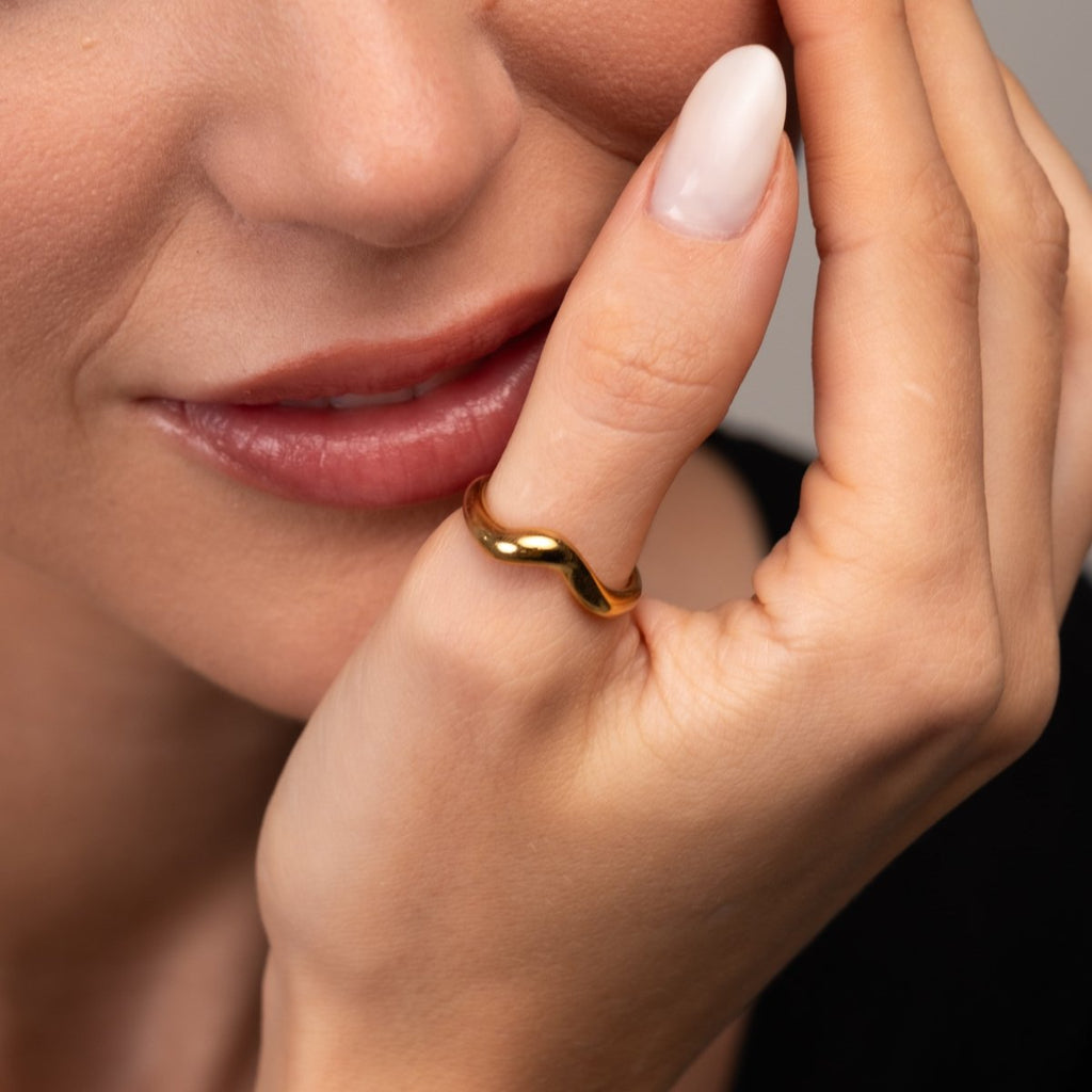 Anel Aspen Banhado em Ouro 18k
