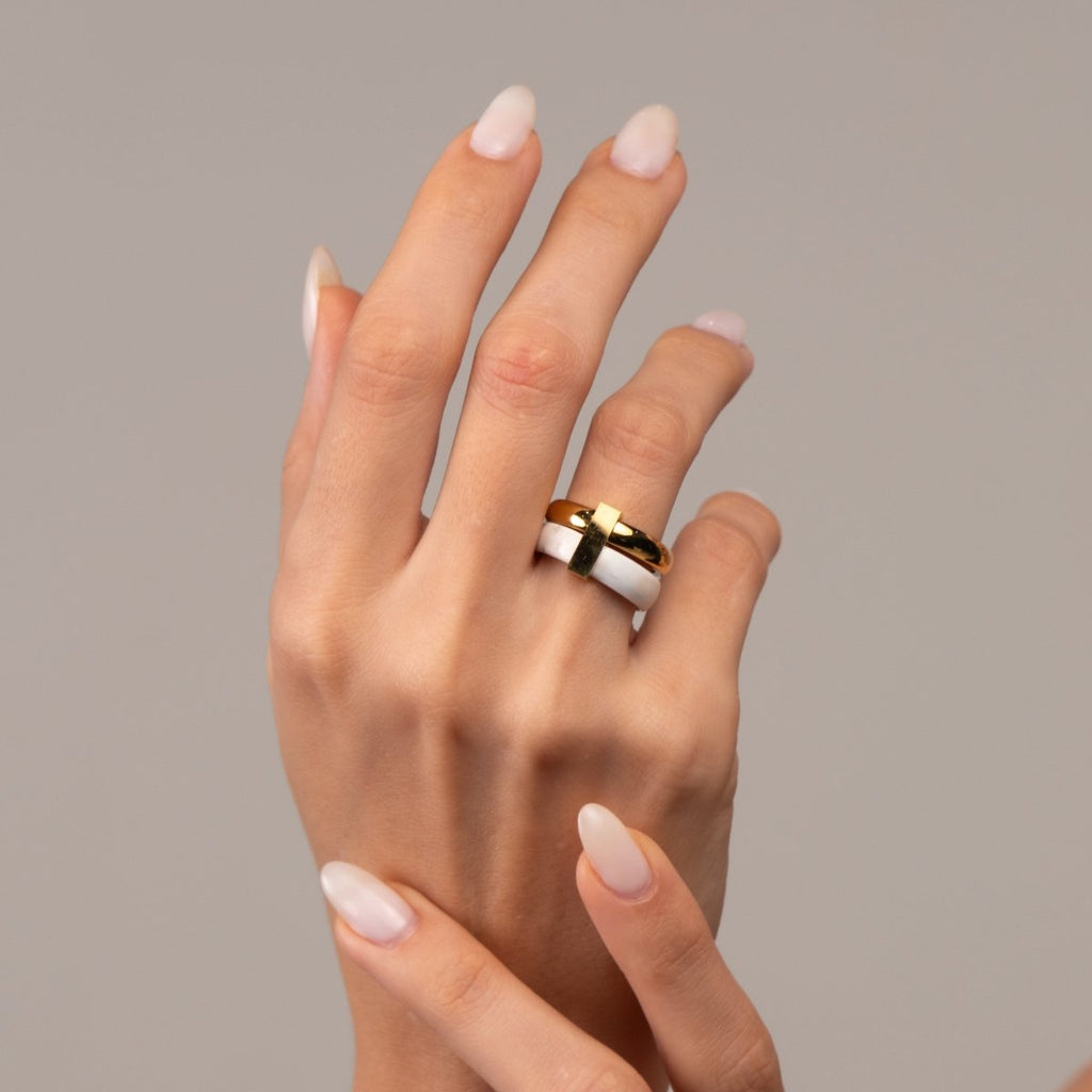 Anel Camadas Rich Banhado em Ouro 18K