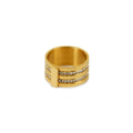 Anel Caviar Stack Banhado em Ouro 18K