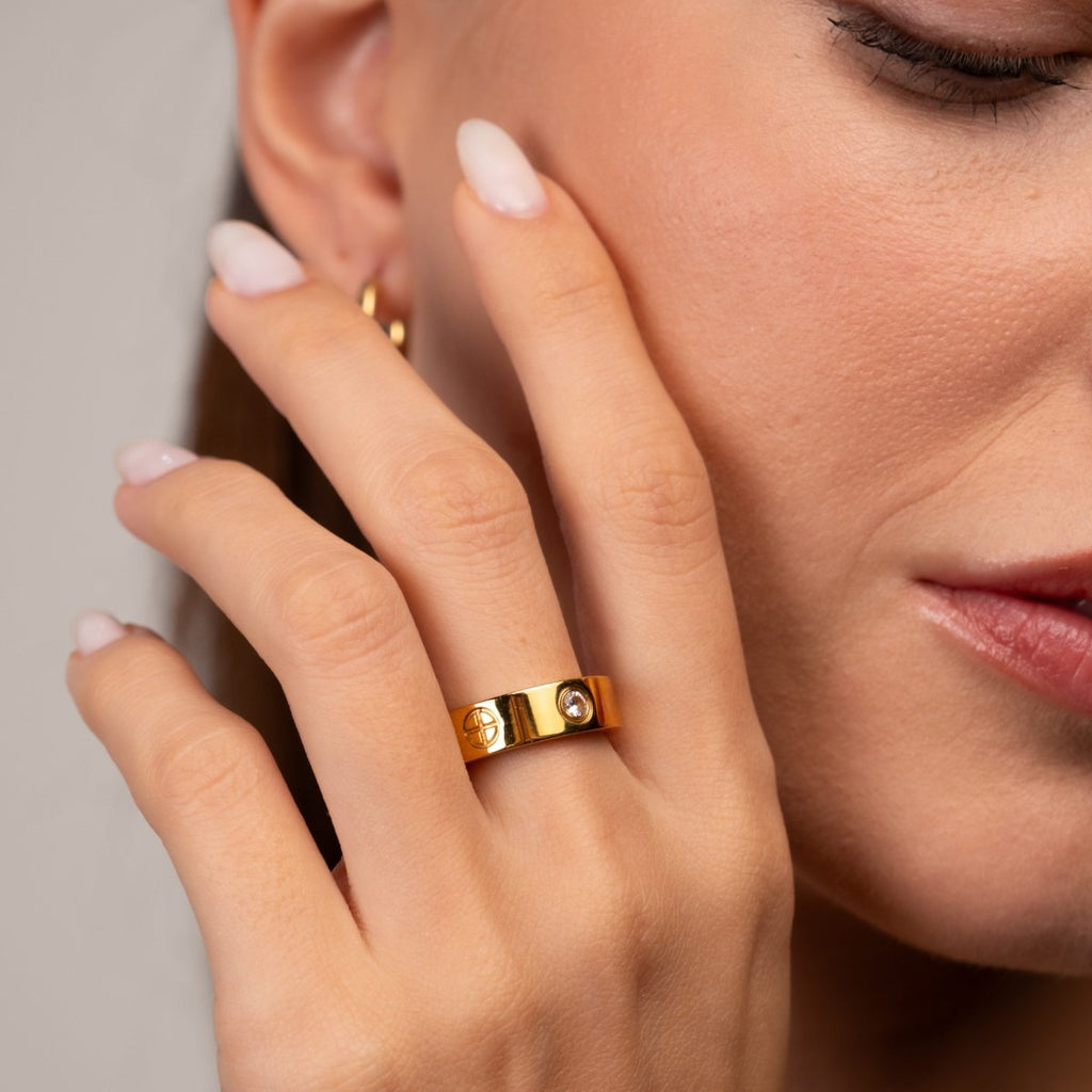 Anel Classic Inspiração Banhado em Ouro 18k